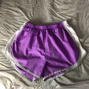 purple nike running shorts